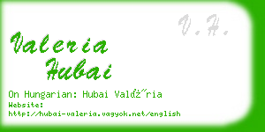 valeria hubai business card